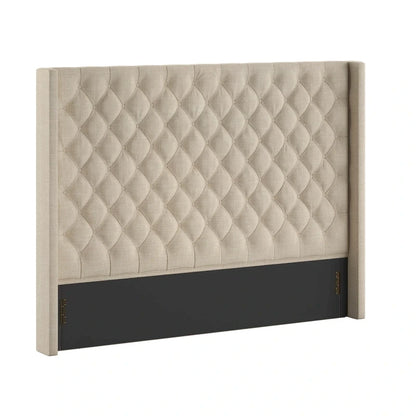 Button-Tufted Wingback Upholstered Headboard