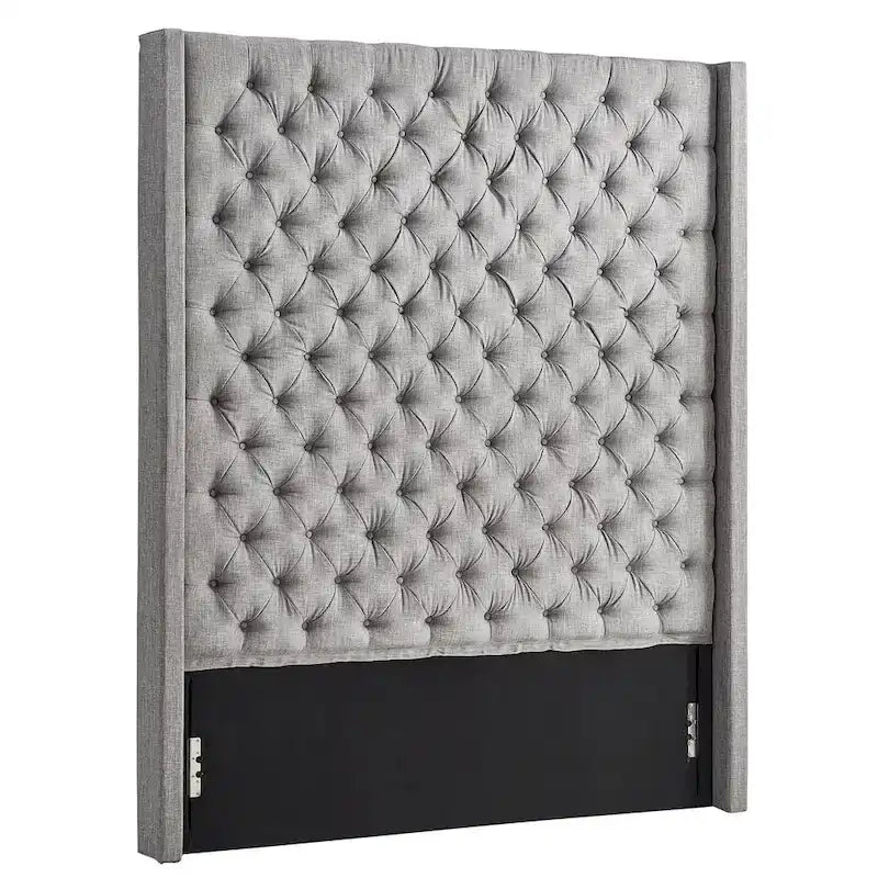 Button-Tufted Wingback Upholstered Headboard