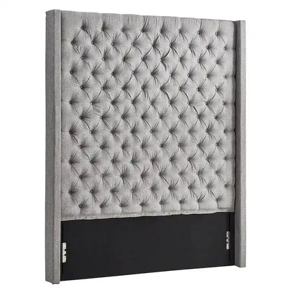 Button-Tufted Wingback Upholstered Headboard
