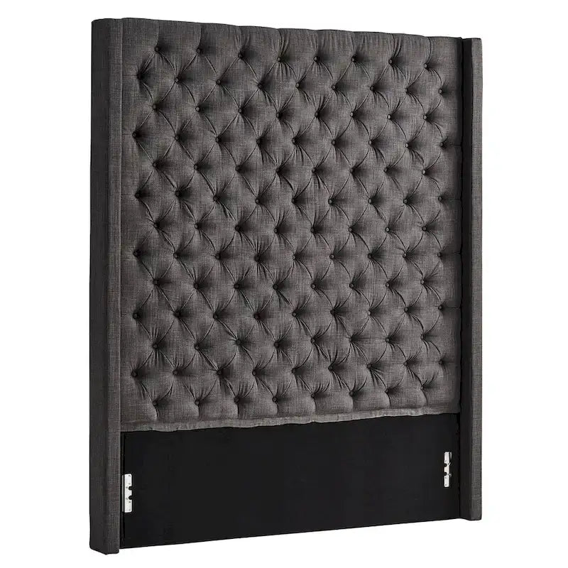 Button-Tufted Wingback Upholstered Headboard