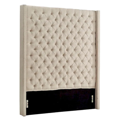 Button-Tufted Wingback Upholstered Headboard