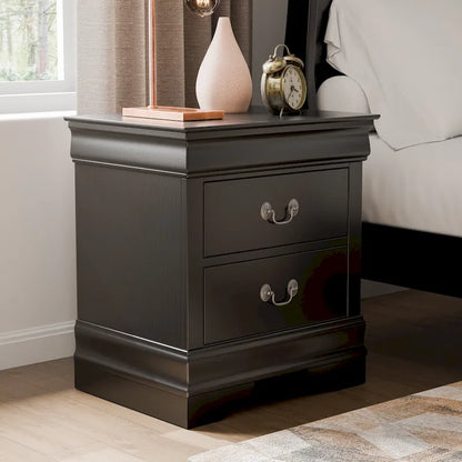 Furniture of America Devi Traditional Solid Wood 2-Drawer Nightstand