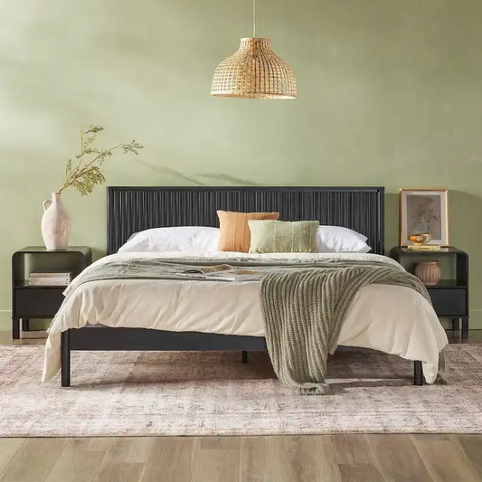  Designs Transitional Solid Wood King Bed