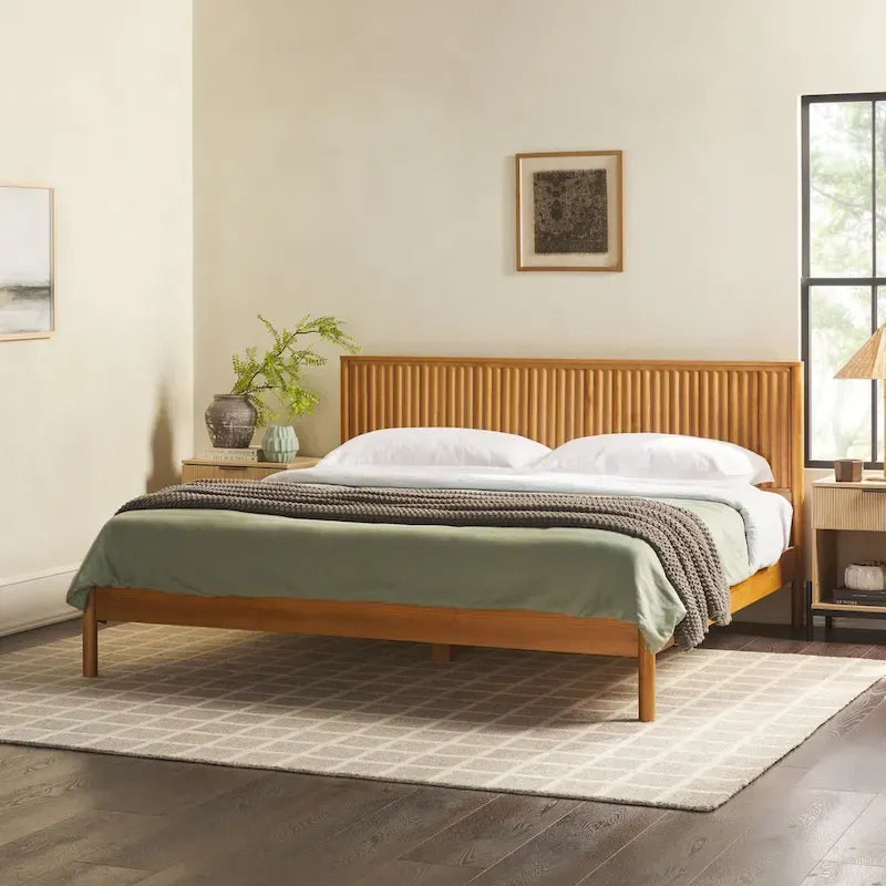 Designs Transitional Solid Wood King Bed