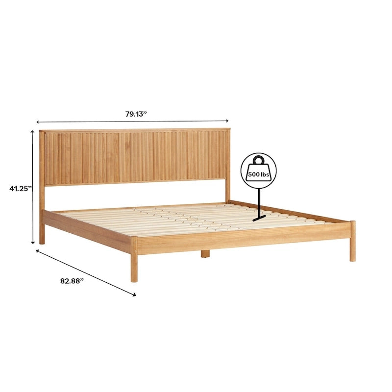 Designs Transitional Solid Wood King Bed