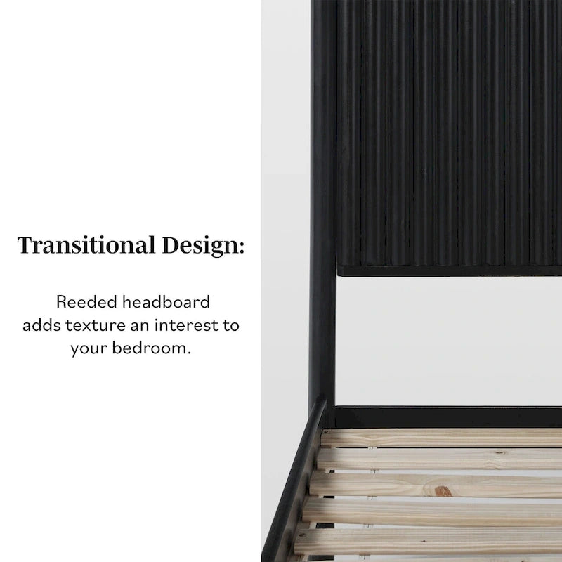 Designs Transitional Solid Wood King Bed