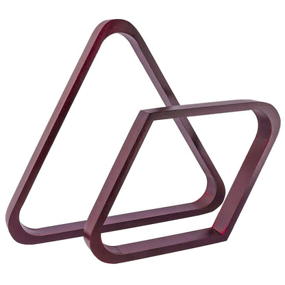 GSE Mahogany Solid Wood Billiard 8-Ball Triangle/9-Ball Diamond Pool Ball Racks for 2-1/4 Pool Balls