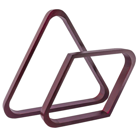 GSE Mahogany Solid Wood Billiard 8-Ball Triangle/9-Ball Diamond Pool Ball Racks for 2-1/4 Pool Balls