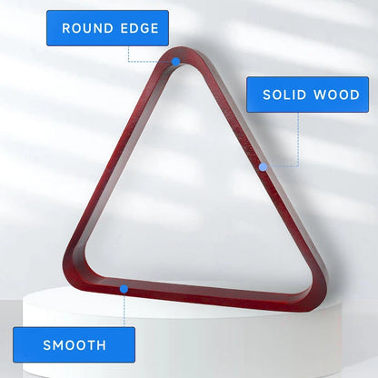 GSE Mahogany Solid Wood Billiard 8-Ball Triangle/9-Ball Diamond Pool Ball Racks for 2-1/4 Pool Balls