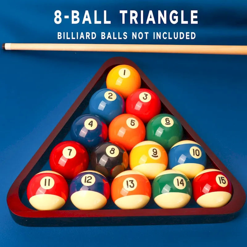GSE Mahogany Solid Wood Billiard 8-Ball Triangle/9-Ball Diamond Pool Ball Racks for 2-1/4 Pool Balls