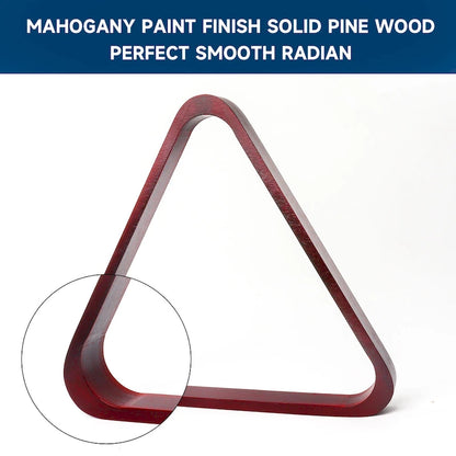 GSE Mahogany Solid Wood Billiard 8-Ball Triangle/9-Ball Diamond Pool Ball Racks for 2-1/4 Pool Balls
