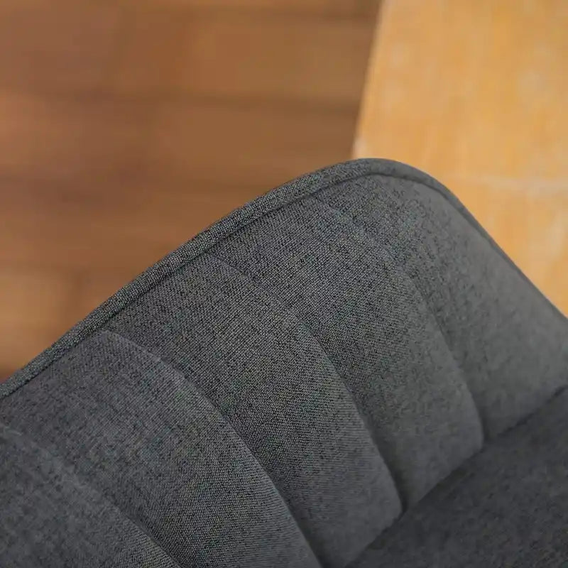 Mid-Century Modern Swivel Arm Accent Chair with Wood Legs