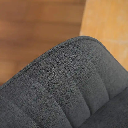 Mid-Century Modern Swivel Arm Accent Chair with Wood Legs