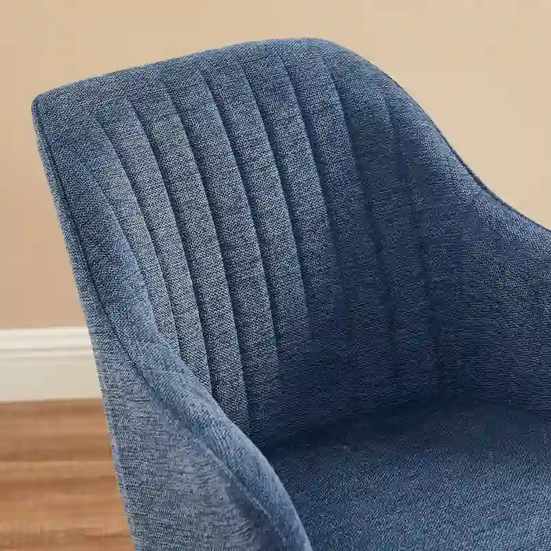 Mid-Century Modern Swivel Arm Accent Chair with Wood Legs