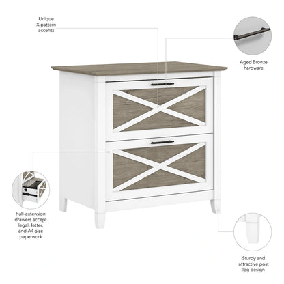 Key West 2 Drawer Lateral File Cabinet by Bush Furniture