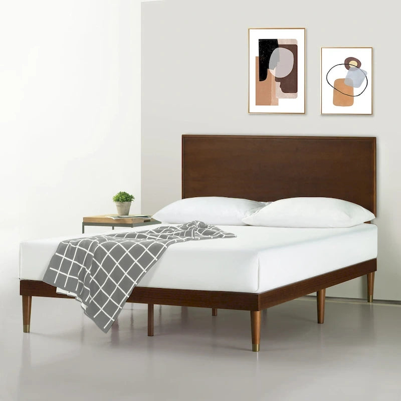 by Zinus Deluxe Mid-century Wood Platform Bed