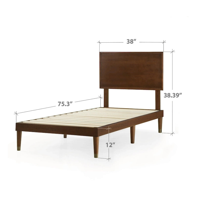 by Zinus Deluxe Mid-century Wood Platform Bed