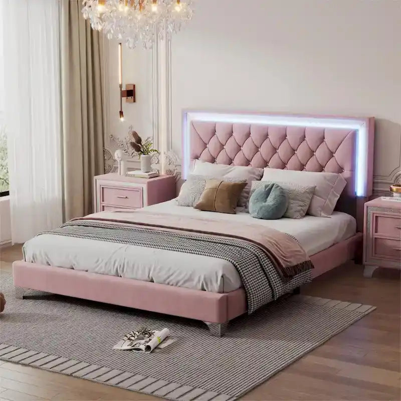 Upholstered Platform Bed (Look at the options before placing an order)