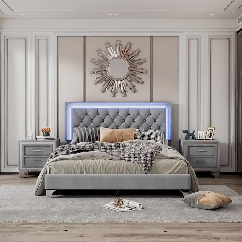 Upholstered Platform Bed (Look at the options before placing an order)