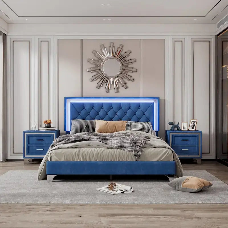 Upholstered Platform Bed (Look at the options before placing an order)