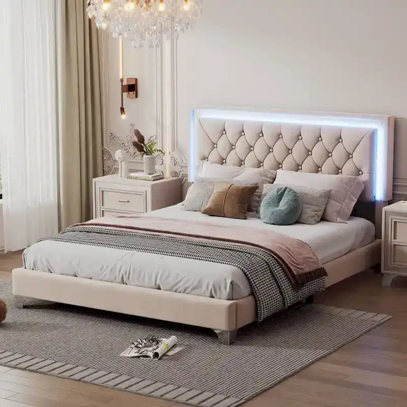 Upholstered Platform Bed (Look at the options before placing an order)