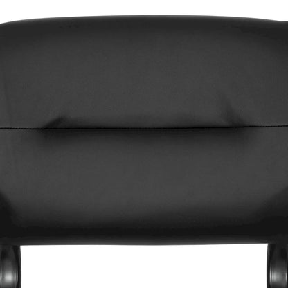 Guest Chair in Faux Leather and Black Finish Frame