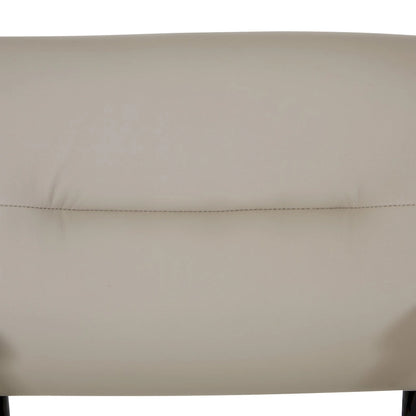 Guest Chair in Faux Leather and Black Finish Frame