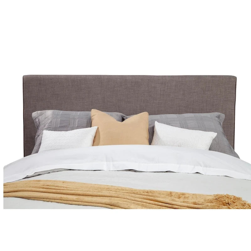 Dark Grey Upholstered Platform Bed