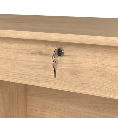 Home Office Writing Desk with 4 Drawers and Open Shelf