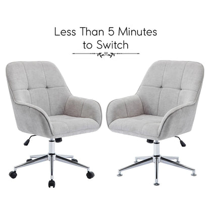 Home Office Chair with Arms, Height Adjustable