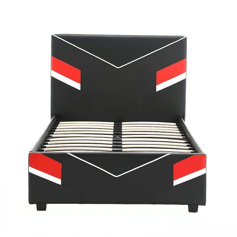 Orion eSports Gaming Bed Frame, Black/Red, Twin