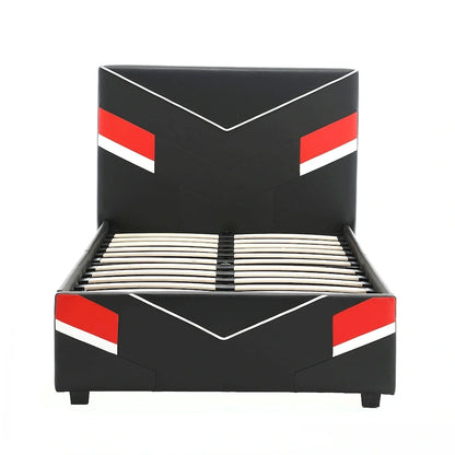 Orion eSports Gaming Bed Frame, Black/Red, Twin