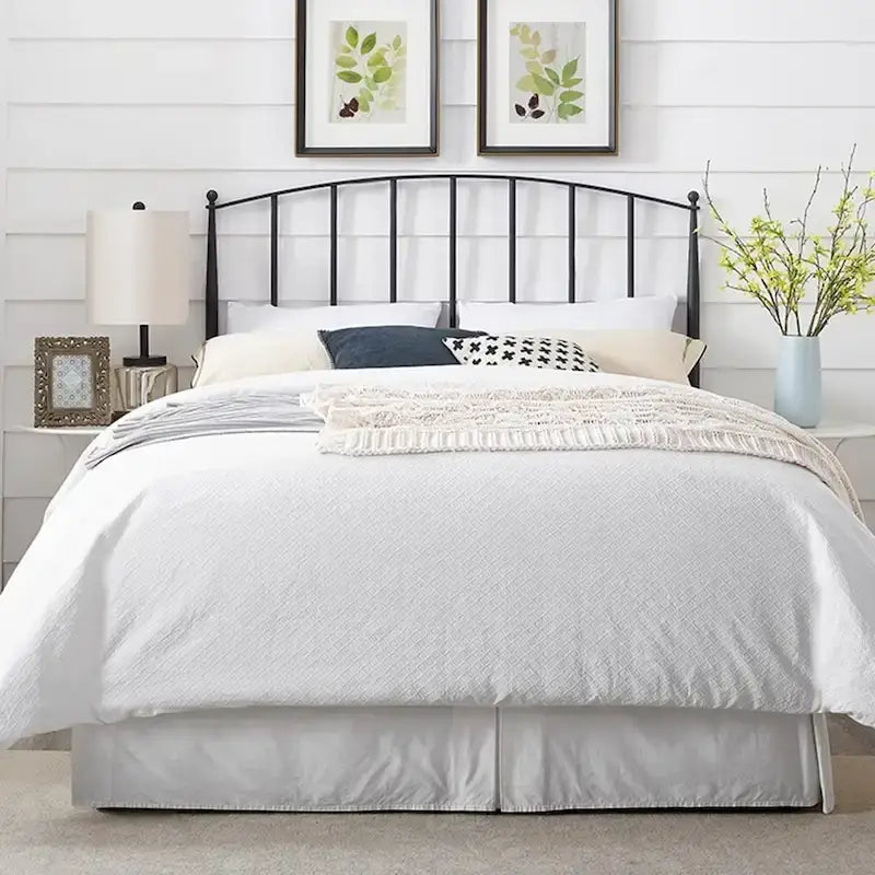 Whitney Charcoal Finish Metal Full/Queen Arched Headboard