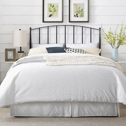 Whitney Charcoal Finish Metal Full/Queen Arched Headboard