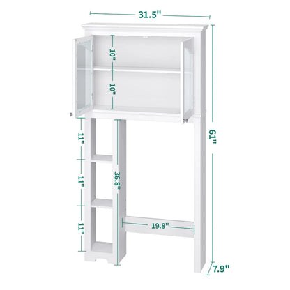 Adjustable 3-Shelf Over the Toilet Bathroom Cabinet Organizer