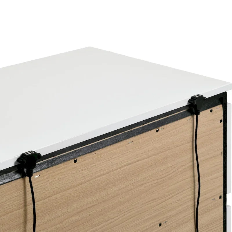 5-Piece Platform Bedroom Set with USB Charging Ports