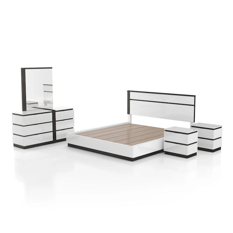 5-Piece Platform Bedroom Set with USB Charging Ports