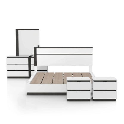 5-Piece Platform Bedroom Set with USB Charging Ports