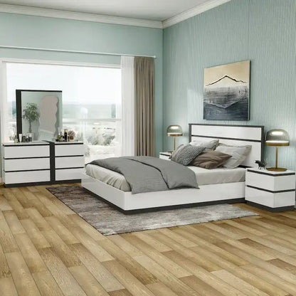 5-Piece Platform Bedroom Set with USB Charging Ports