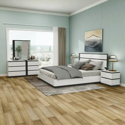 5-Piece Platform Bedroom Set with USB Charging Ports