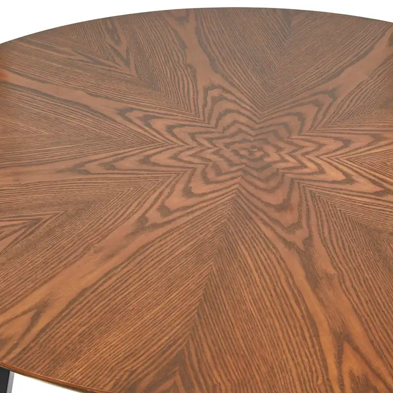 5-Piece Round Dining Set with 4 Upholstered Chairs