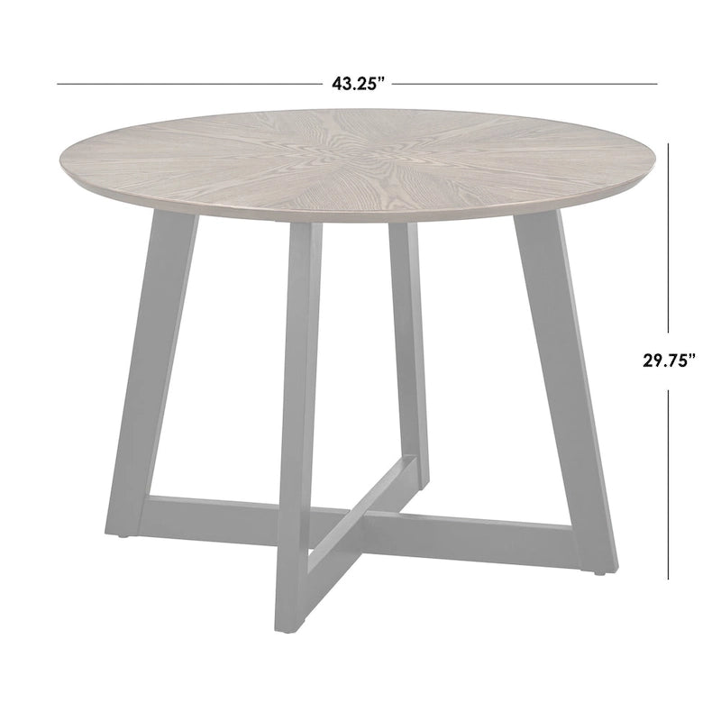 5-Piece Round Dining Set with 4 Upholstered Chairs
