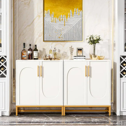 Sideboard Buffet Storage Cabinet Set with Door for Kitchen Dining Room, Accent Cabinet for Living Room
