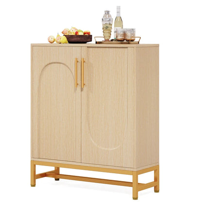 Sideboard Buffet Storage Cabinet Set with Door for Kitchen Dining Room, Accent Cabinet for Living Room