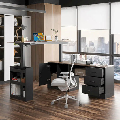 63 Adjustable Office Desk Ergonomic Design Ample Storage and Stand-Up