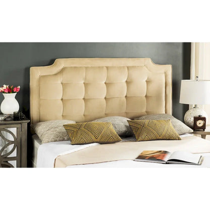 Taupe Upholstered Tufted Headboard (King)