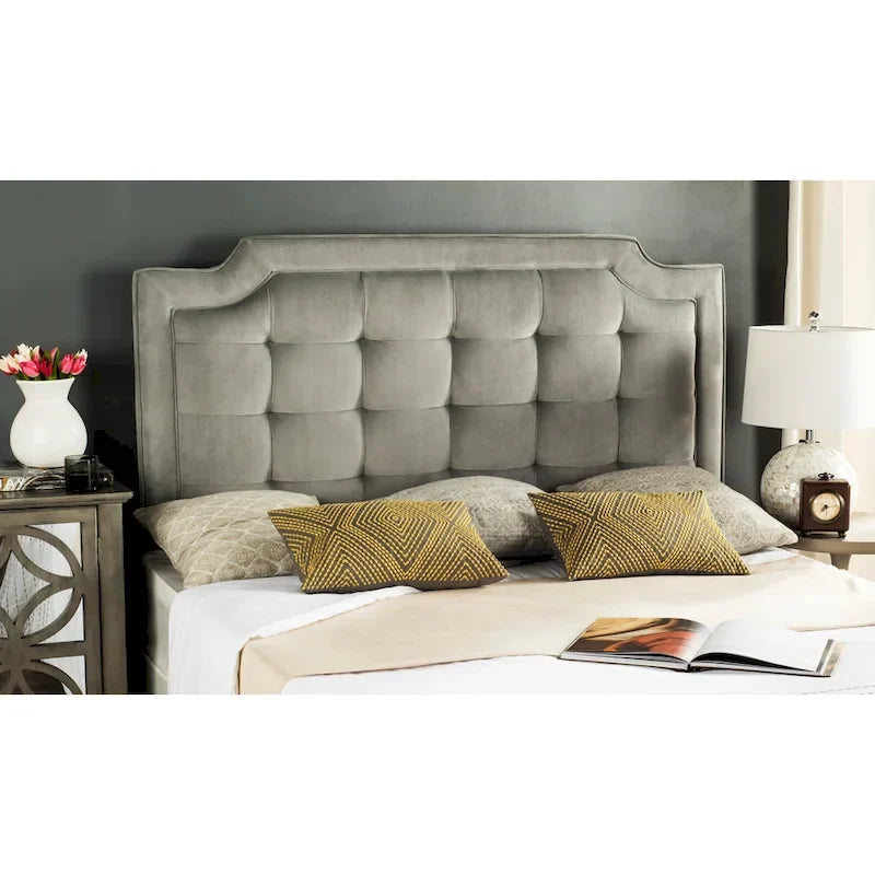 Taupe Upholstered Tufted Headboard (King)
