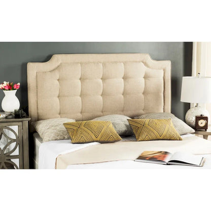 Taupe Upholstered Tufted Headboard (King)