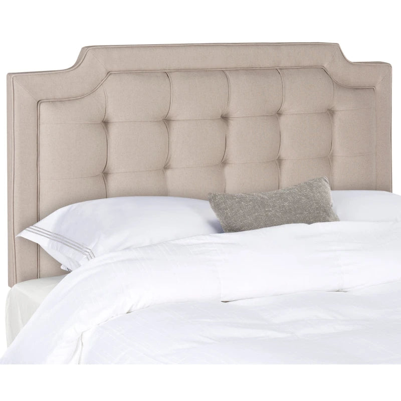 Taupe Upholstered Tufted Headboard (King)
