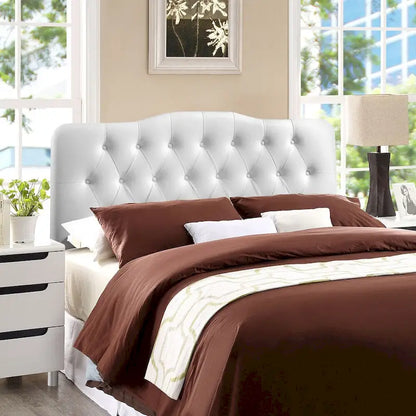 King Size Upholstered Button-Tufted Headboard